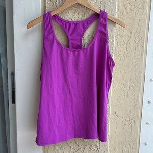 Lands' End Racerback Tank Top Swim Cover Up Fuchsia Size 14